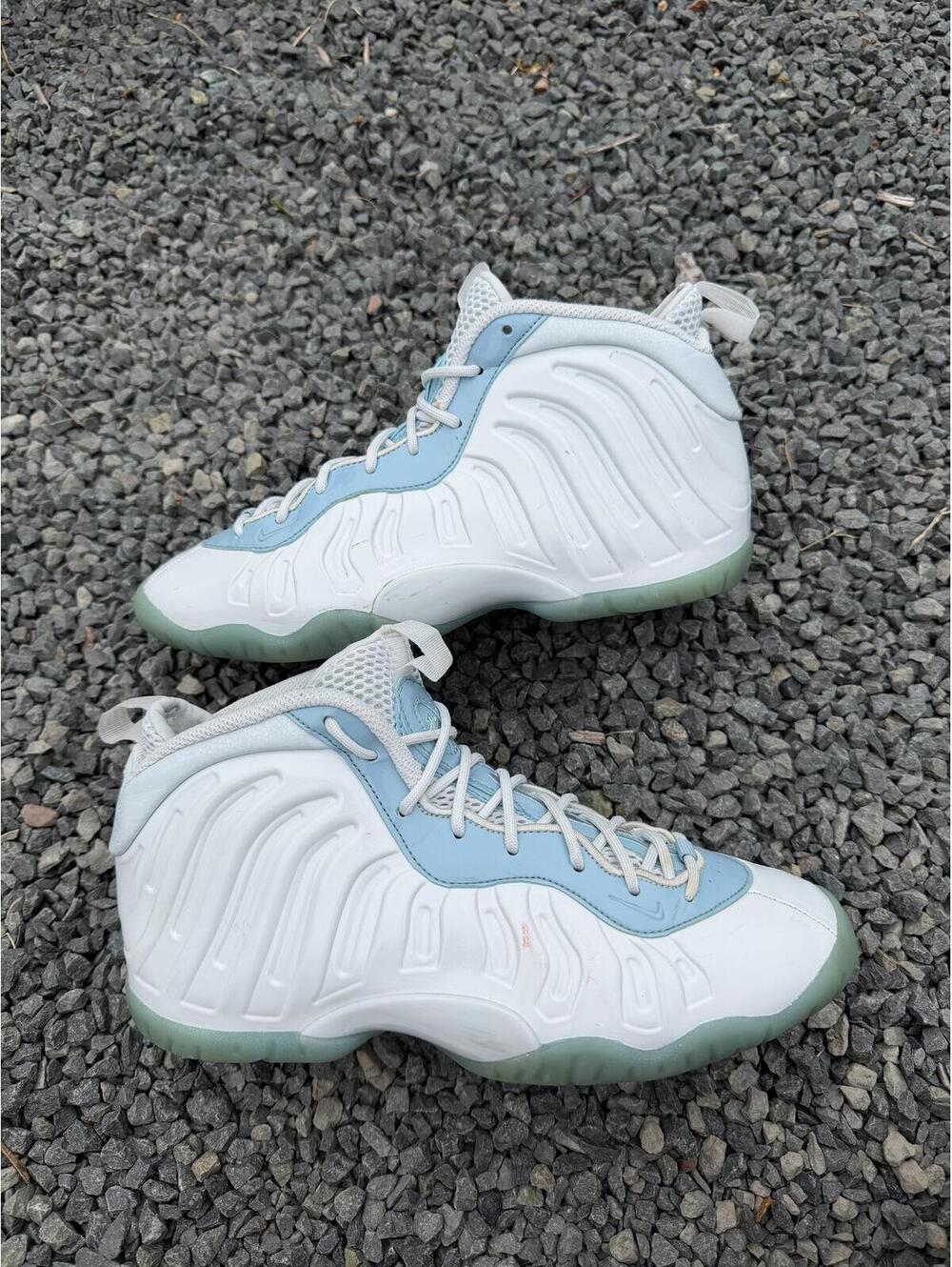 Nike Little Posite One White Aura Worn Blue Size 7Y 7M 8.5W